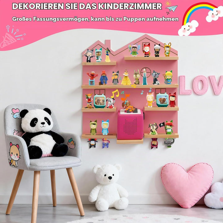 Haus Tonie Regal für Toniebox Starter Tonie Regal Wandmontage für alle Ihre Tonie Zubehör Magnetisch