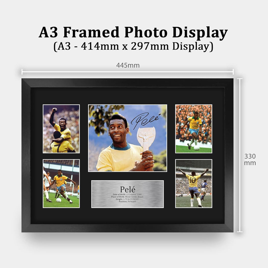 HWC Trading FR A3 Pele Brazil Geschenke Gedruckt, Signiert Autogramm Bild, Für Fussball-Fans Und Anh