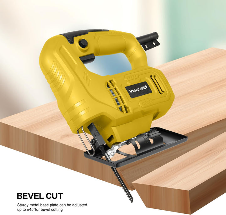 Stichsäge 400W – Pendelhubsäge mit variabler Geschwindigkeit (0–3000 U/min), 45° verstellbarem Gehru