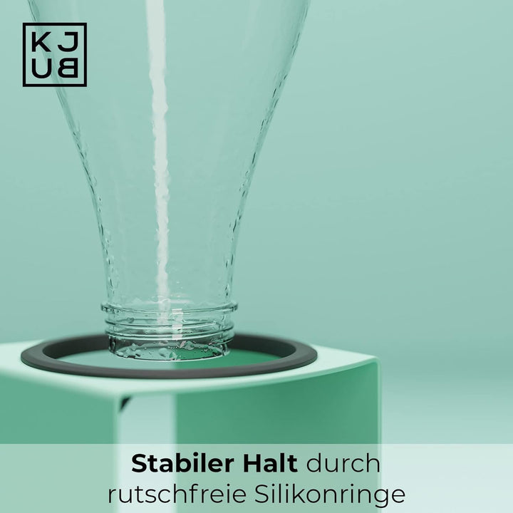KJUB Flaschenhalter kompatibel für Flaschen von SodaStream, Aarke, AirUp UVM.| Zum Trocknen &amp; zur Au