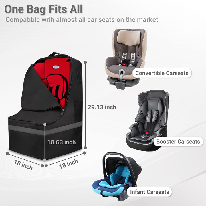 Gepolsterte Autositz-Reisetasche, Grau