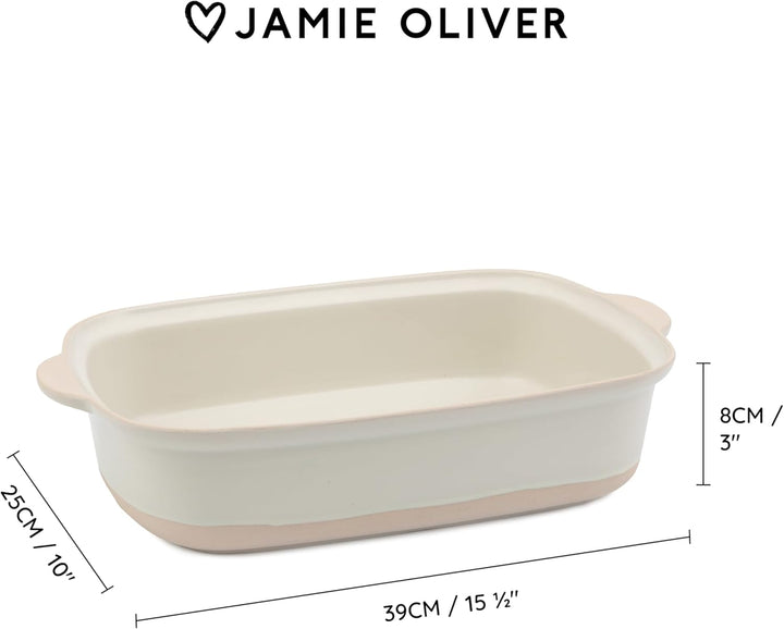 Jamie Oliver Big Love Epic Bräter, Ofenform mit Griffen, Steingut mit Glasur, spülmaschinen- und mik