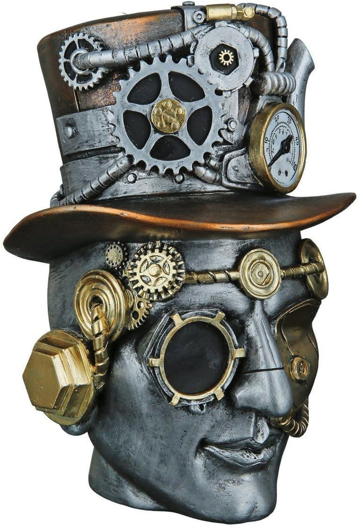 Casablanca Skulptur Steampunk Male - Dekofigur Frau Woman - Deko Wohnzimmer - Höhe 20 cm Höhe 20 cm