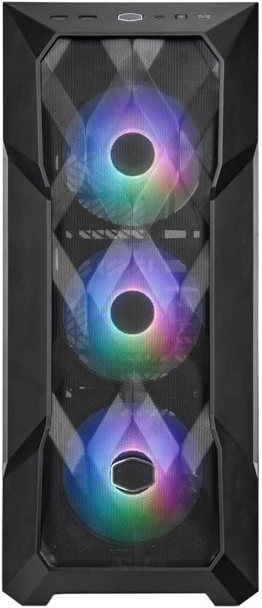 Cooler Master MasterBox TD500 Mesh V2 – E-ATX Gehäuse mit tesselliertem Mesh, Mid-Tower mit 3 x 120