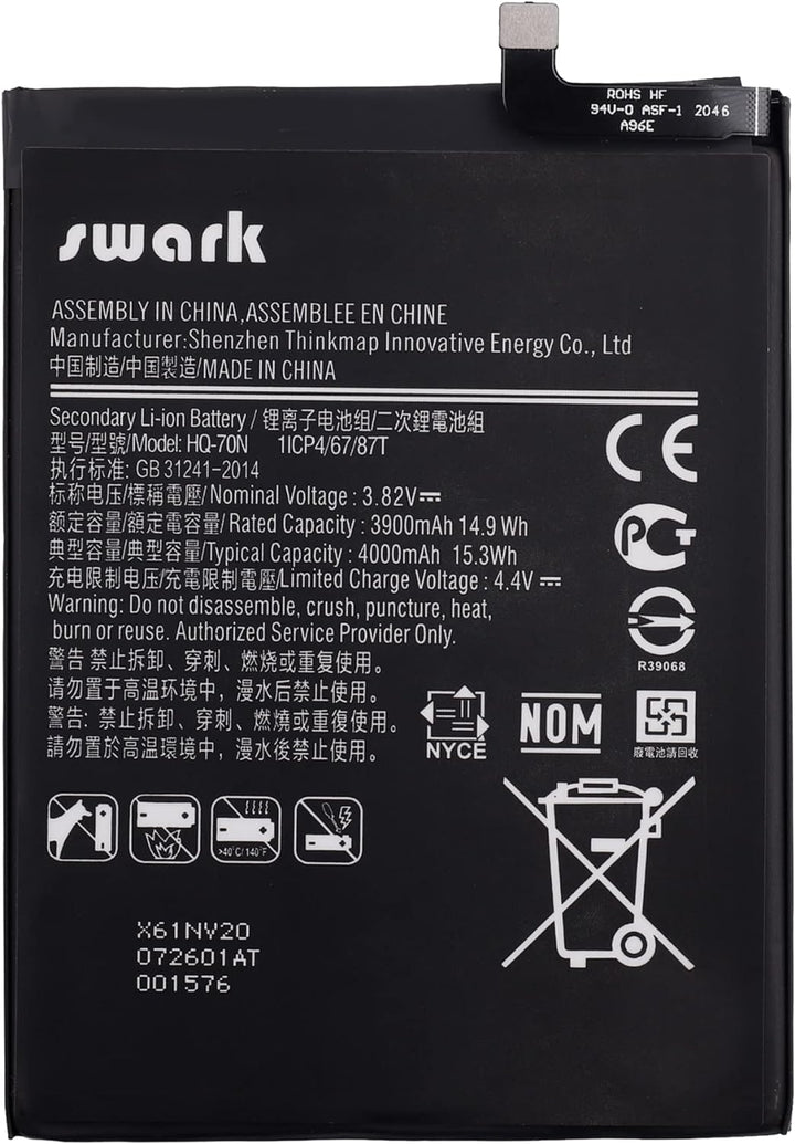 Swark HQ-70N Akku Kompatibel mit Samsung Galaxy A11 A115F SM-A115M SM-A115F SM-A115U with Tools
