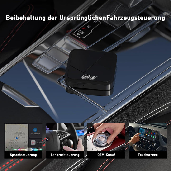 Wireless Apple CarPlay, 2-in-1 Zweikanal, Android Autoadapter, BT5.2, 5,8 GHz WLAN, Für iPhone Und A