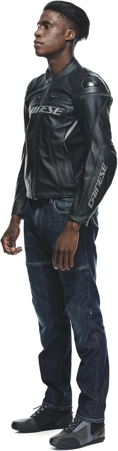 Dainese Racing 4 S/T Motorrad Lederjacke, BLACK/BLACK