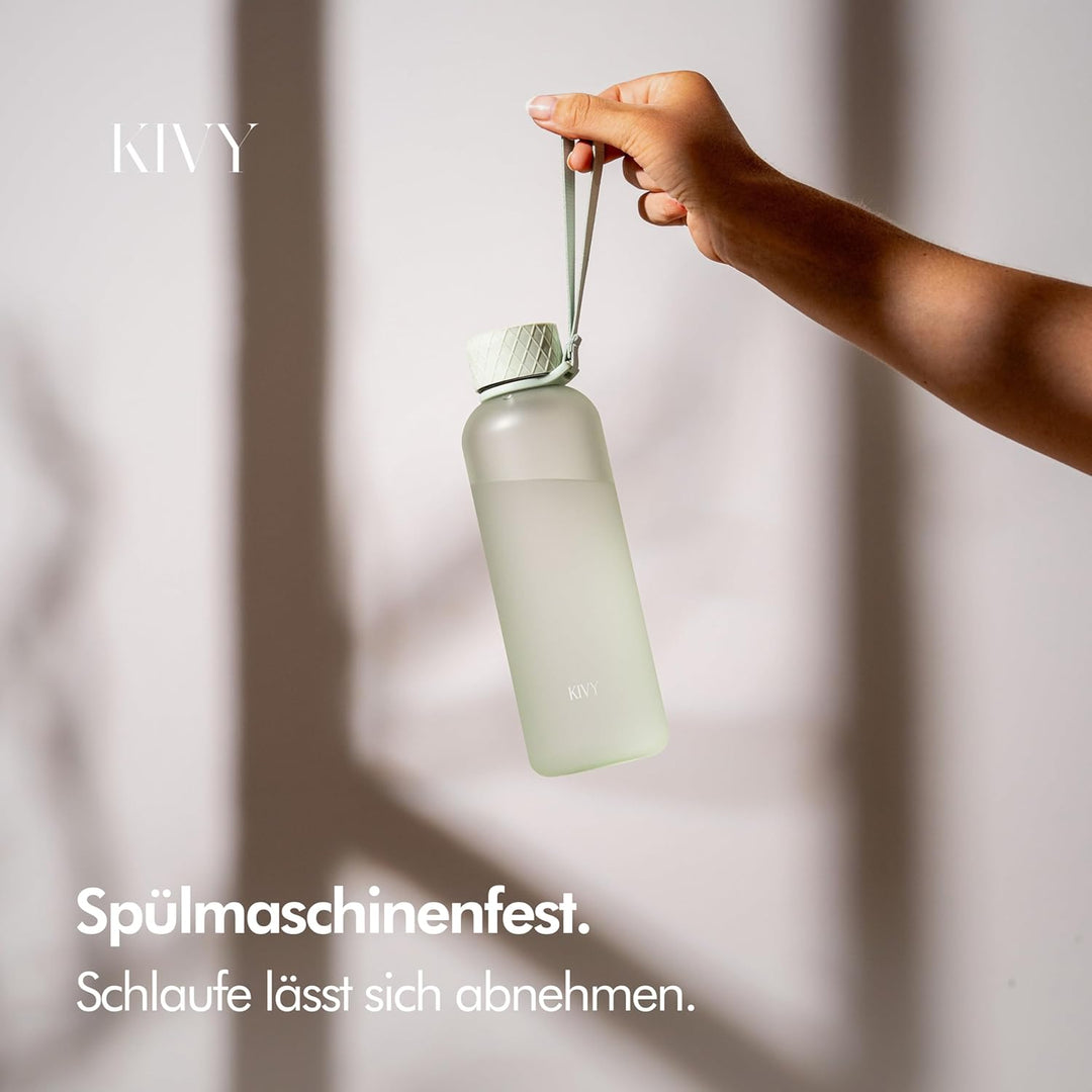 KIVY Trinkflasche 650ml [BPA FREI] Auslaufsicher &amp; Spülmaschinenfest - Wasserflasche für Kinder &amp; Er