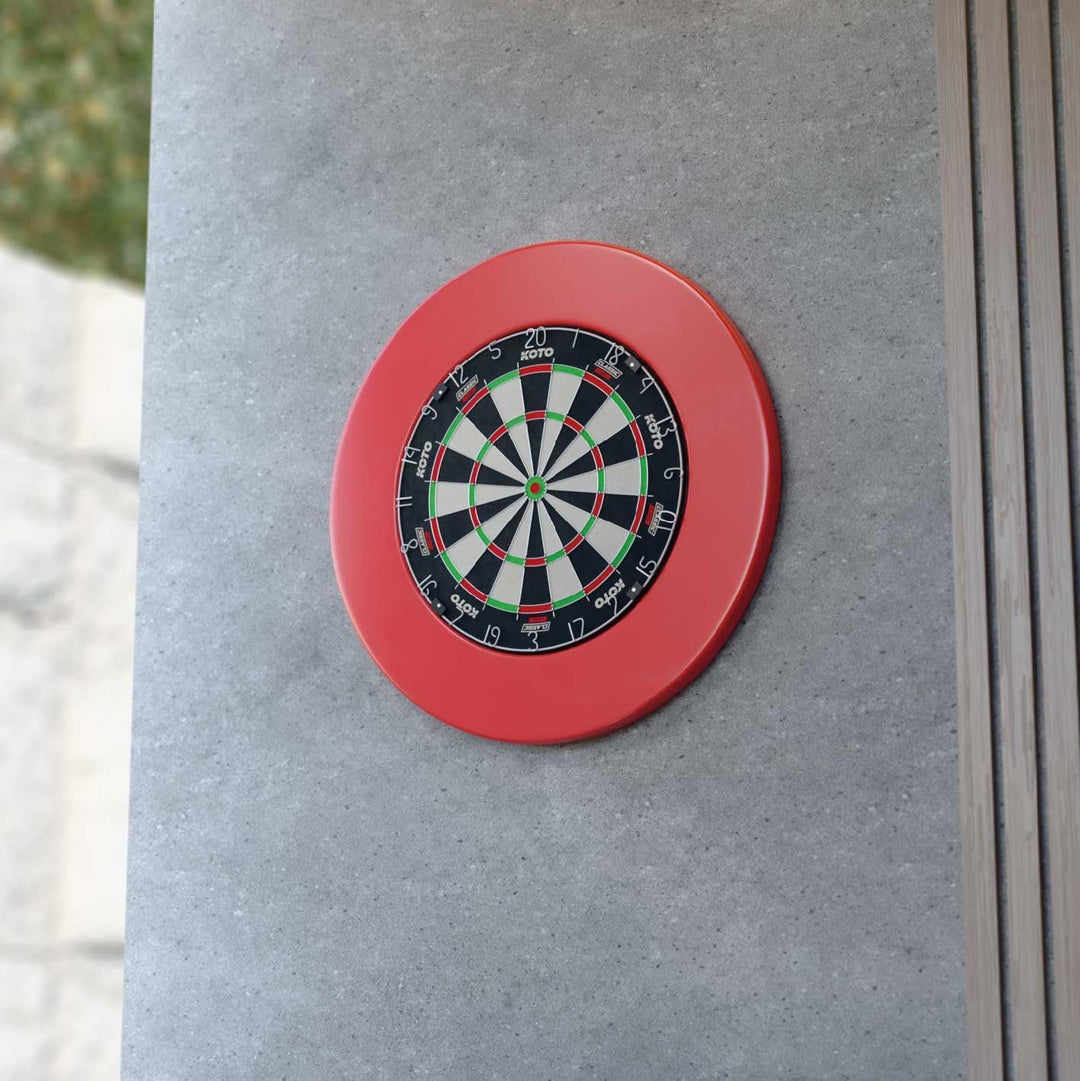 KOTO - Dartscheibe, Silber Rotierender Zahlenring, Offizielle Turniermasse mit Hochwertiges Sisal un
