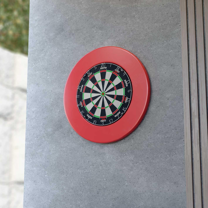 KOTO - Dartscheibe, Silber Rotierender Zahlenring, Offizielle Turniermasse mit Hochwertiges Sisal un