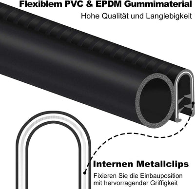 Auto Türdichtung 3 Meter Gummidichtung Türdichtungen Dichtungsprofil Universelle Schalldämmung Koffe