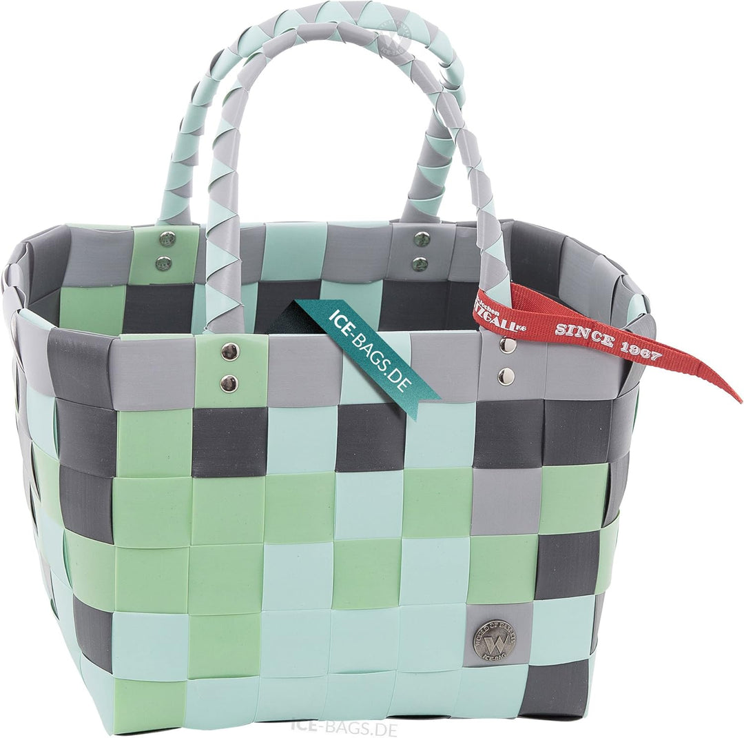 Witzgall 5008/44 Einkaufskorb geflochten schwarz braun silber