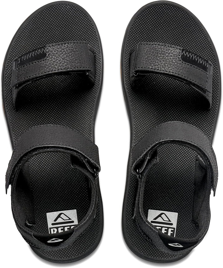 Reef Herren Fanning Flip-Flop 44 EU Black Silver, 44 EU Black Silver