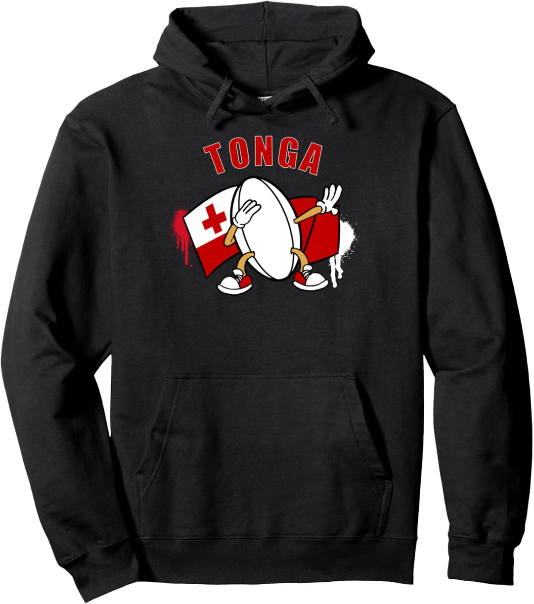 Tonga Rugby Fun Dabbing Rugbyball, Design für Fans Pullover Hoodie