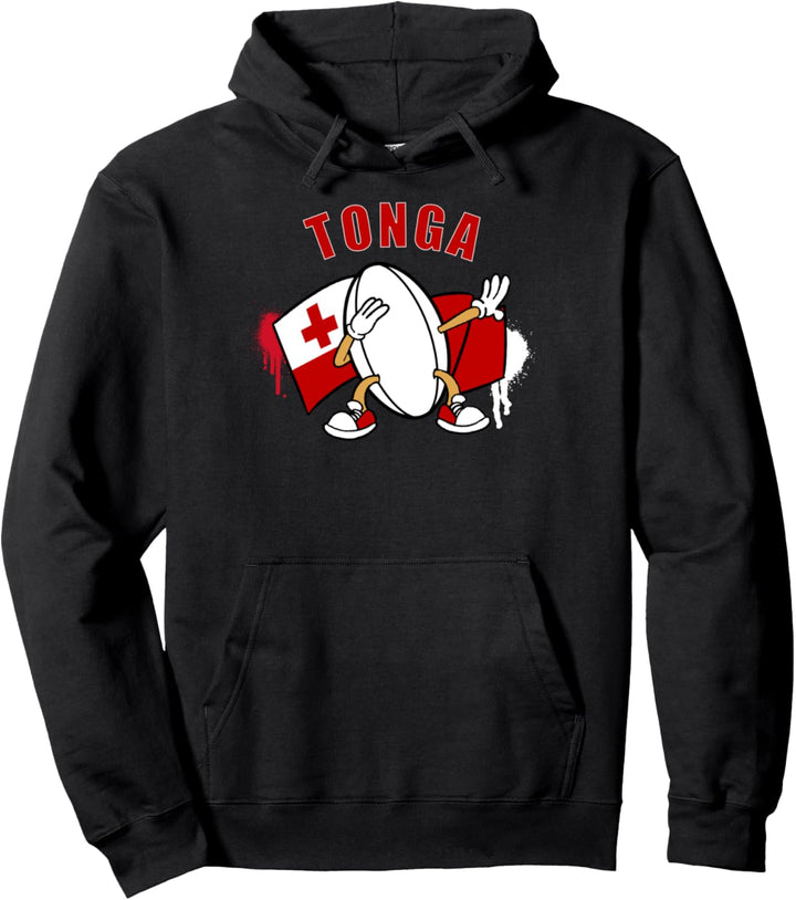 Tonga Rugby Fun Dabbing Rugbyball, Design für Fans Pullover Hoodie