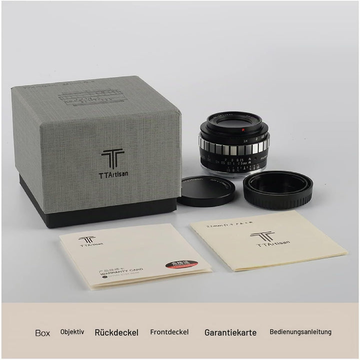 TTARTISAN 23mm F1.4 Objektiv Weitwinkel-Festbrennweite APS-C für FUJ X Mount Kameras X-A1 X-A10 X-M1