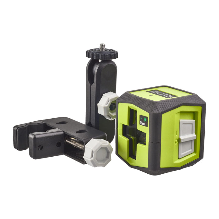 RYOBI batteriebetriebener Kreuzlinienlaser RBCLLG1, horizontale und vertikale Laserlinie bis max. 15