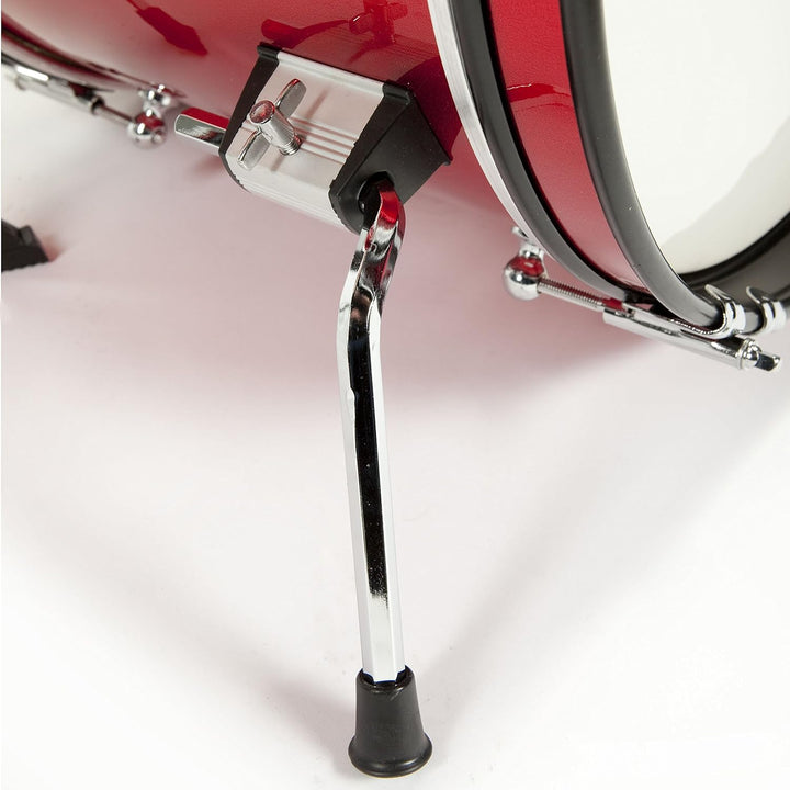 Fame Kiddyset 5 PC Junior Drumset Red, Kinderschlagzeug mit Bass Drum, Toms, Snare, Hardware und Hoc