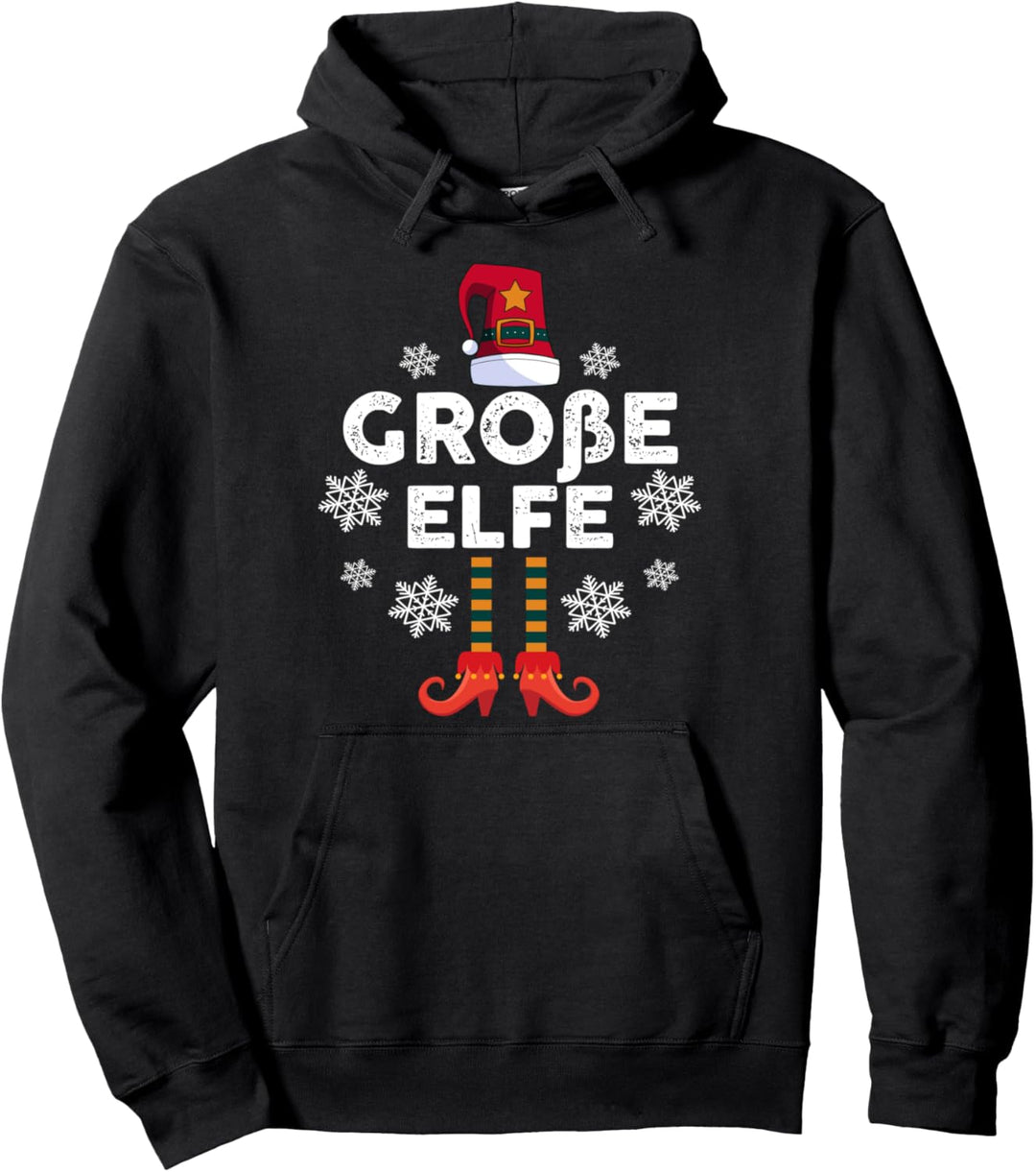 Grosse Elfe Elfen Familien Weihnachts Outfit Weihnachtself Pullover Hoodie