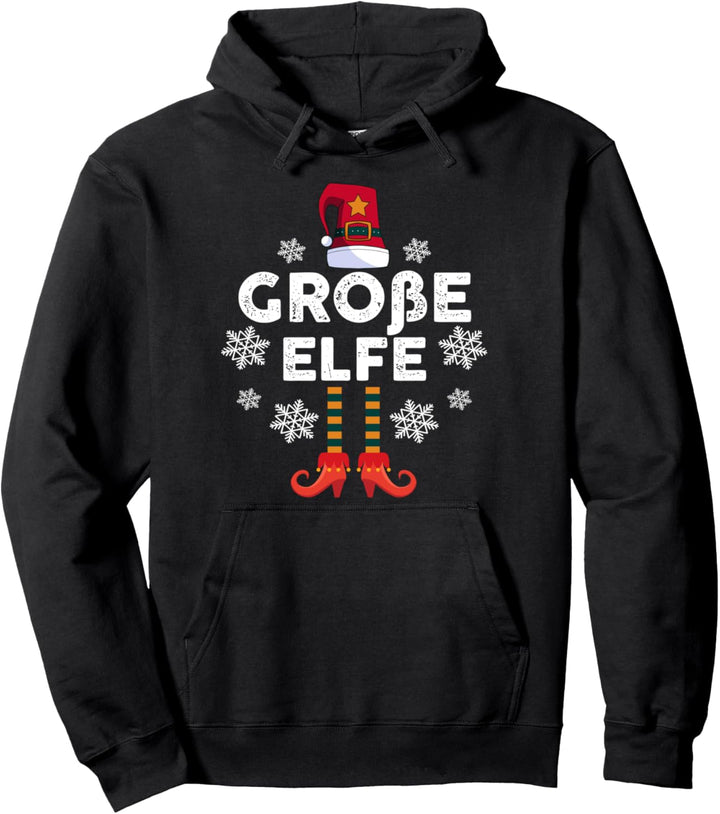 Grosse Elfe Elfen Familien Weihnachts Outfit Weihnachtself Pullover Hoodie