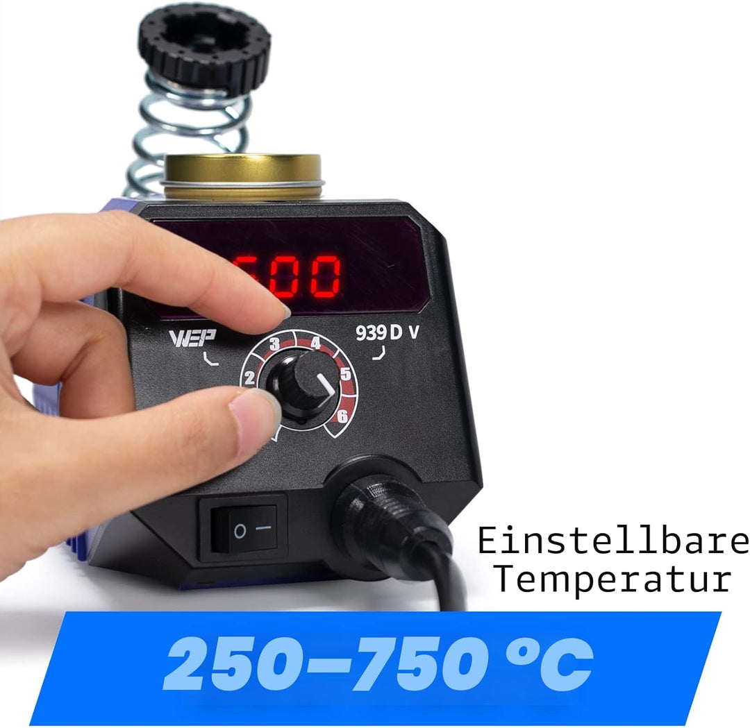 WEP 939D-V Holzbrenner -Set 250–750℃ / 482–1382℉ – Einstellbares brandmalkolben mit abnehmbarem Bren
