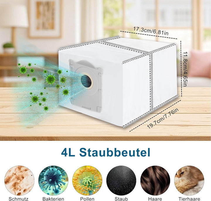 21 Stück Zubehörset für Ecovacs Deebot X9 Pro Omni Saugroboter, für Ecovacs Zubehör für Ecovacs Ersa