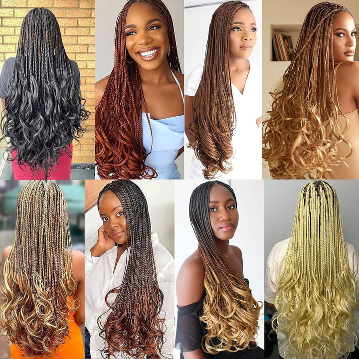 Xtrend 8 Packs 30 Inch Spanish Curly Braids Hair Loose Wavy Braiding Hair Pre Stretched Synthetic Ha