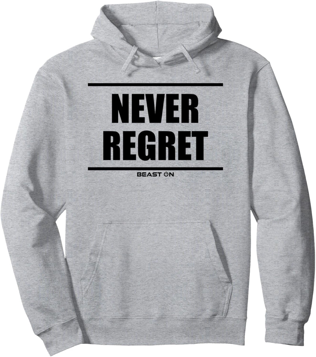 Never Regret Beast On Fitness Gym Motivation Body Workout Pullover Hoodie