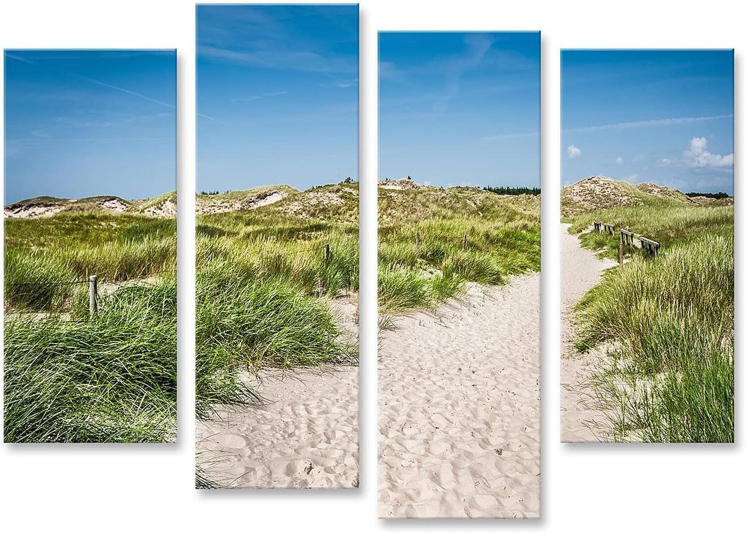 islandburner Bild auf Leinwand Schöne Dünenlandschaft Leuchtturm Auf Der Insel Amrum Nordsee Bilder