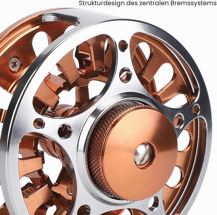 Alomejor Doppelte Farbe 5/6 Fliegenrollen CNC-gefräste Aluminiumlegierung 3 Lager Fliegenfischerrad