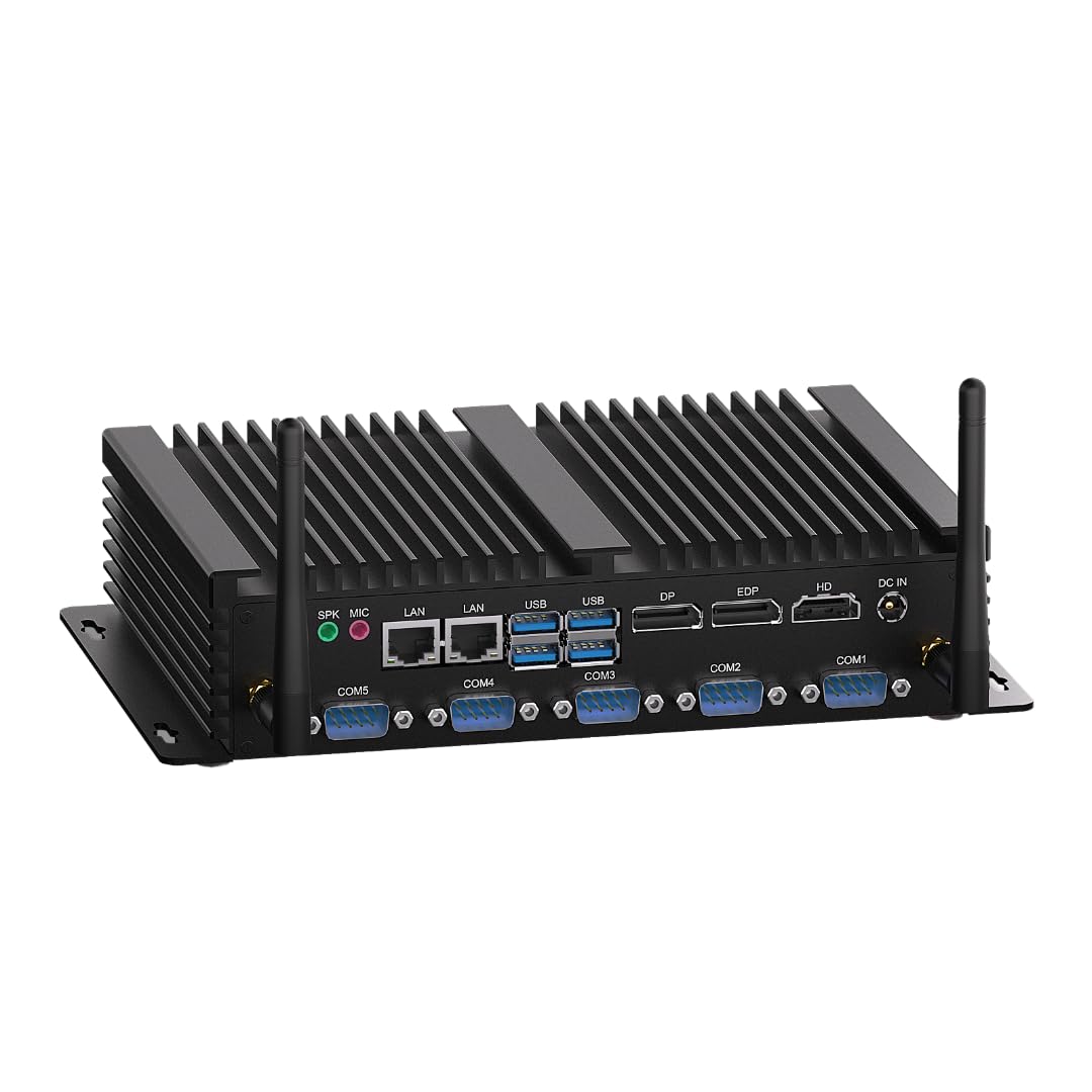 WEIDIAN Industrie PC Lüfterloser i5-8250U Fanless Mini PC Win 11, 8GB RAM 256GB SSD Lüfterlos PC Sup