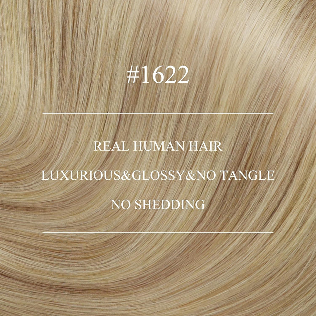 YoungSee Nanoring Extensions Echthaar Blond Nanoring Extensions Goldblond Strahnchen Mittelblond Nan