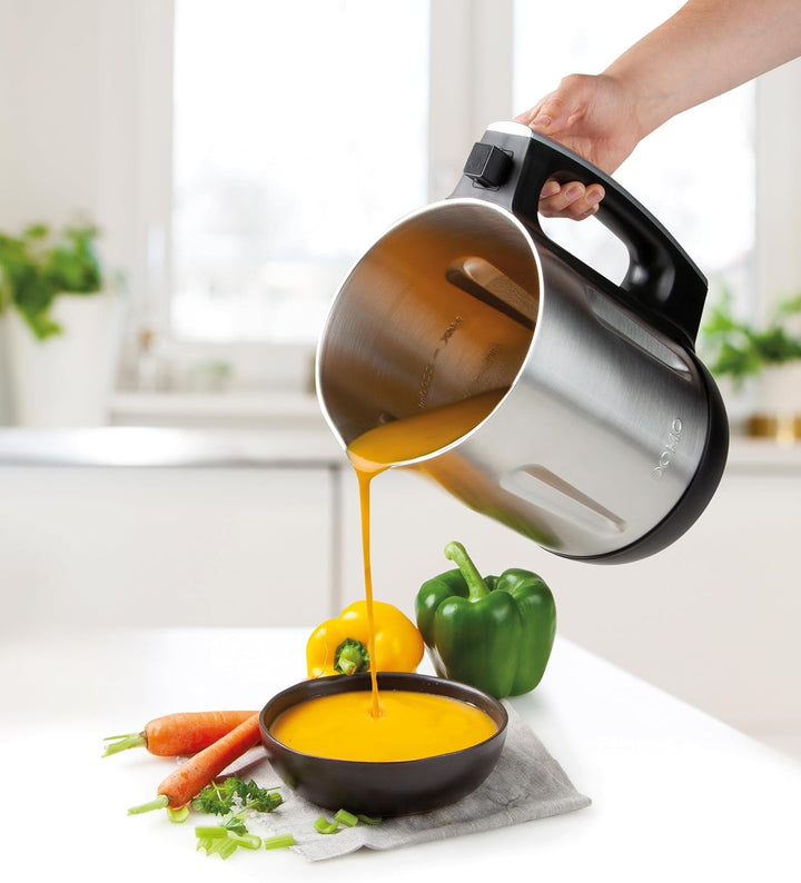 DOMO DO716BL Suppenkocher Edelstahl - 2,2 L - 7 Programme LED - mit Memoryfunktion