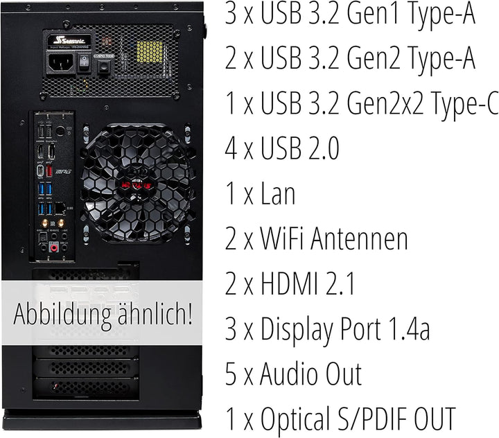 MEDION ERAZER Hunter X20 Gaming Desktop PC (Intel Core i7-13700K, 32GB RGB DDR5 RAM, 1TB SSD, GeForc