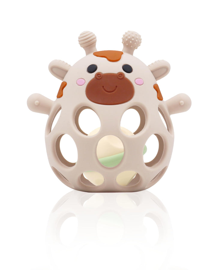 MuyPe Rassel Giraffe und Beissring für Babys (Beige), Beige