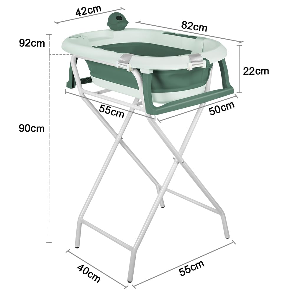 Babybadewanne mit Ständer, ergonomisches Babybad mit Ständer, Organizer für Eltern,Kinderbadewanne m