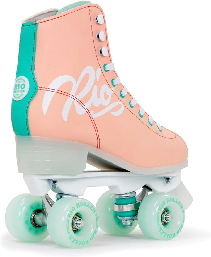 Rio Roller Script Rollschuh 2018 Peach/Green UK3J EU35.5 US4, UK3J EU35.5 US4