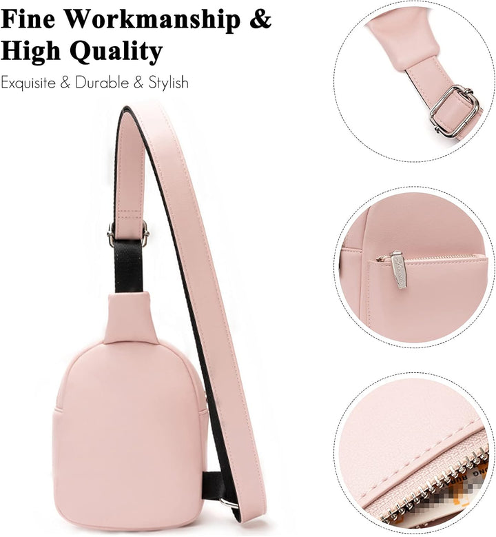 FANDARE Modische Brusttasche, Damen, leicht, Sling Bag, Mädchen, Schultertasche, für Reisen, Sport,