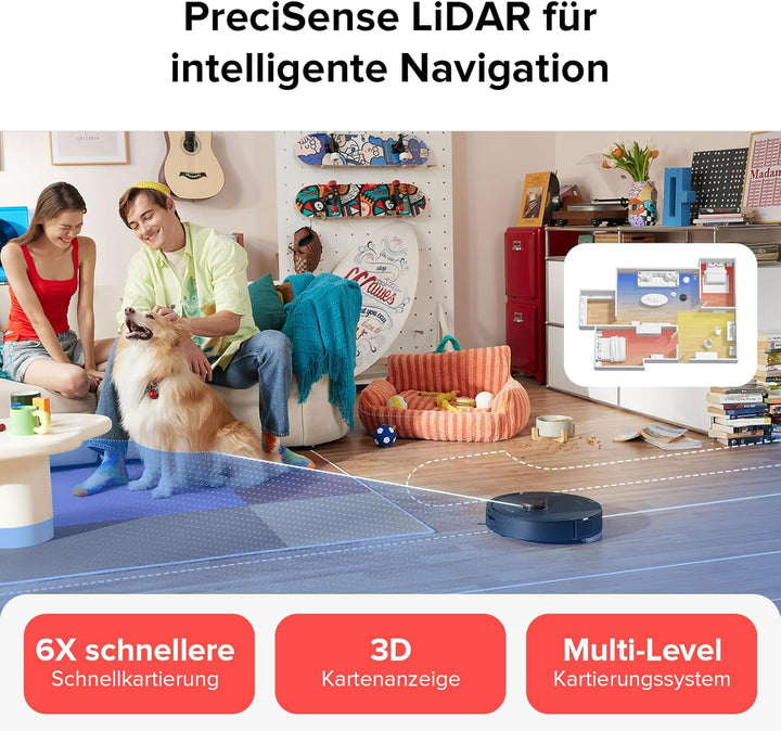 roborock Q5 Pro Saugroboter mit DuoRoller-Bürste, 5500Pa Saugkraft, 770mL Staubbehälter, 180mL Wasse