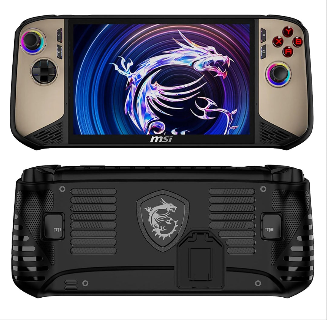 GIOPUEY Hülle Kompatibel mit MSI Claw 8 AI+ - mit Ständer - weicher TPU Rahmen - rutschfest - Leicht