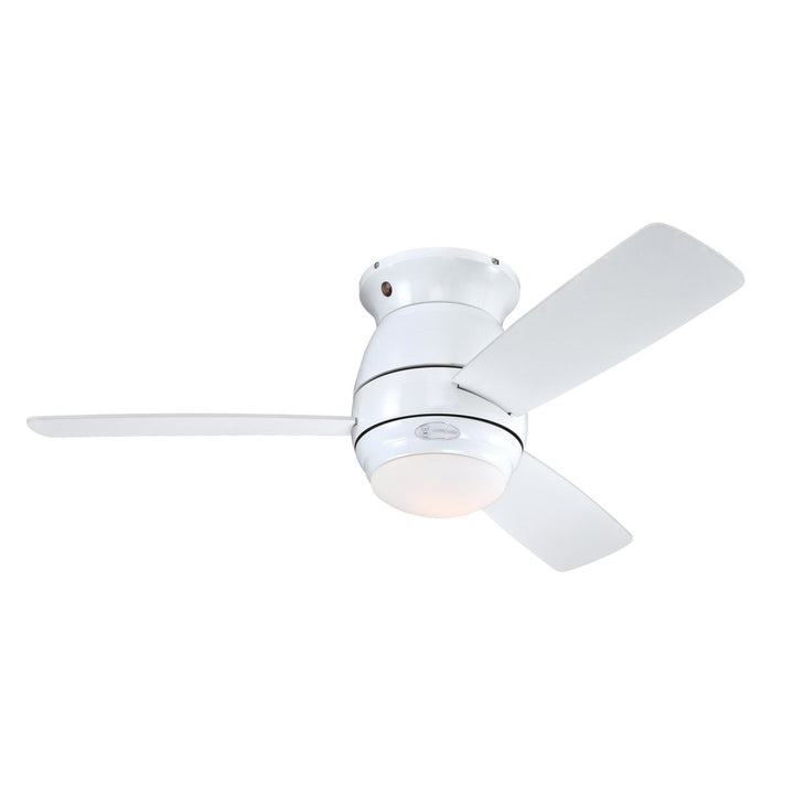 72180 Halley 112 cm weisser Deckenventilator, Beleuchtung mit Opal-Milchglas