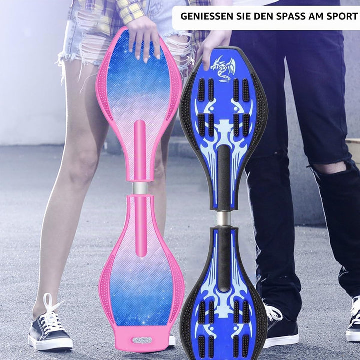 ERNAN Waveboard- Compact Lightweight Caster Board Kids/Teens. Waveboard Kinder Street Surfen Caster