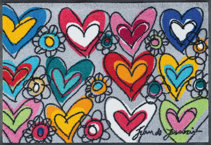 wash+dry Fussmatte, With Love, all things are possible 50x75 cm, innen und aussen, waschbar