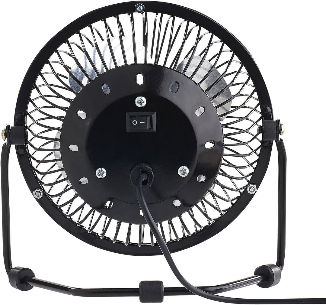 PEARL Ventilator USB: 2er-Set Mini-USB-Tischventilatoren, Vollmetall, neigbar um 360°, 2,5 W (Tisch-