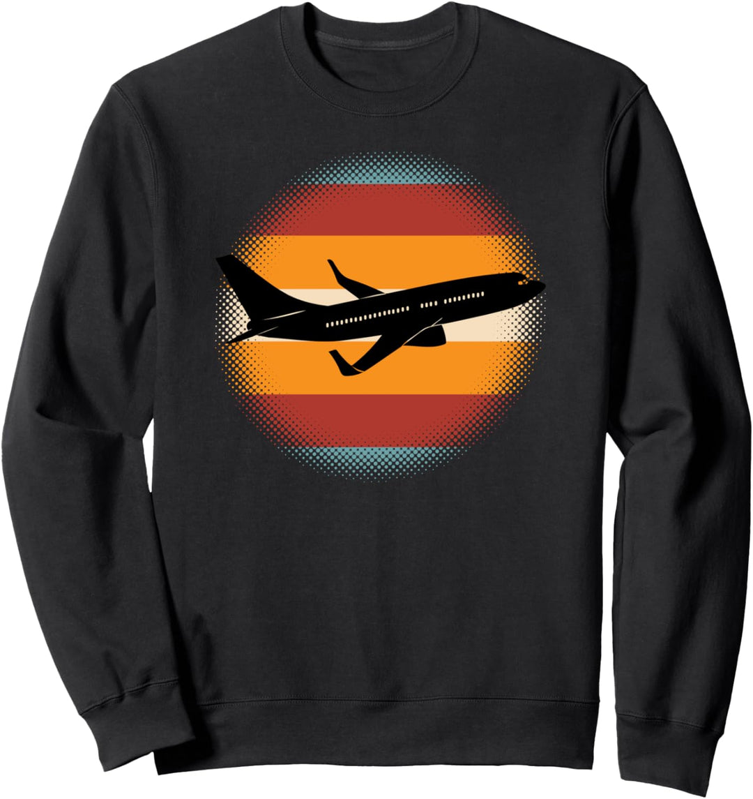 Urlaub Flug Vintage Retro Sweatshirt