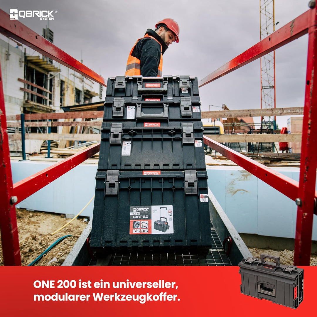 Qbrick System Werkzeugkoffer Werkzeugkasten Leer Werkzeugkiste Box Behälter ONE 200 2.0 Vario Schwar