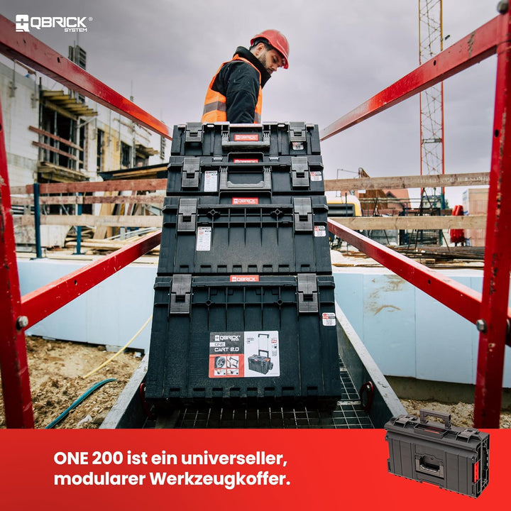 Qbrick System Werkzeugkoffer Werkzeugkasten Leer Werkzeugkiste Box Behälter ONE 200 2.0 Vario Schwar
