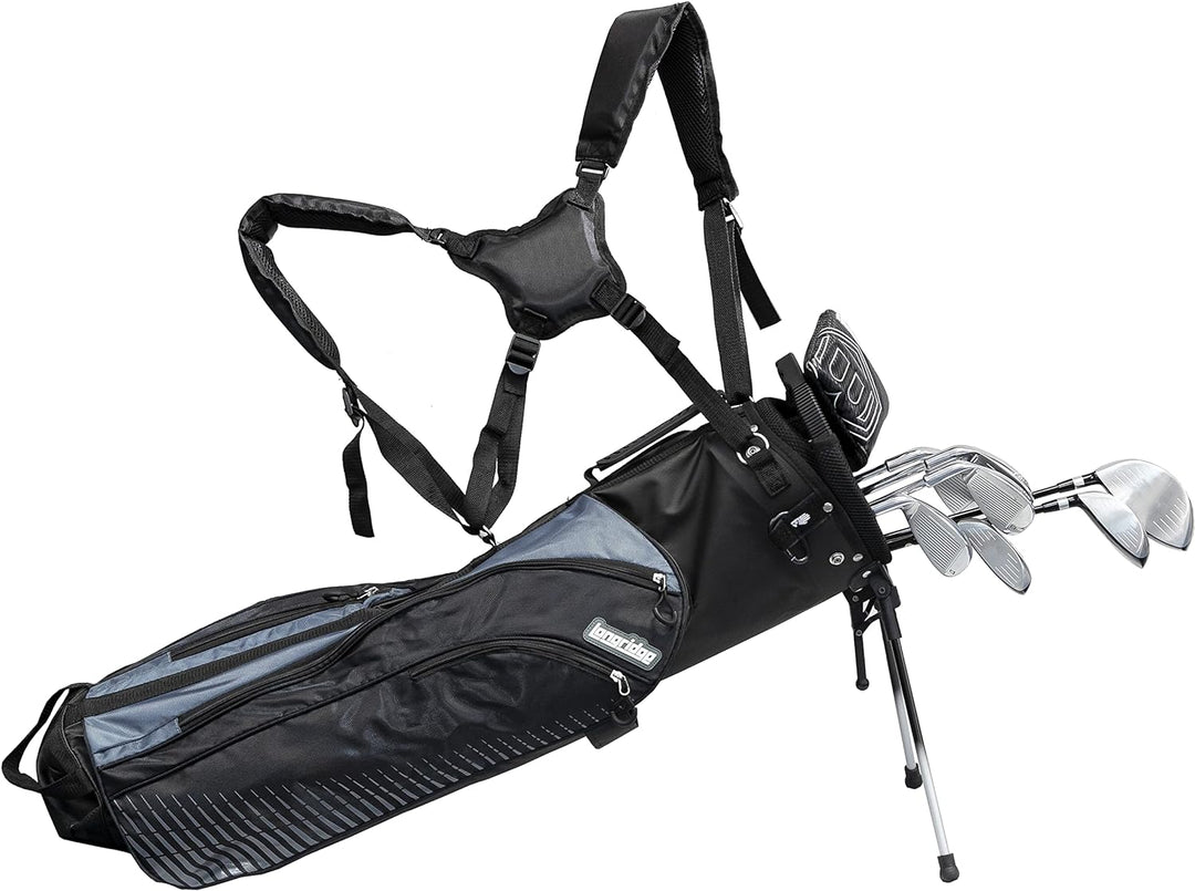 LONGRIDGE 7' Tri Lite Carry Golftasche - Schwarz/Silber