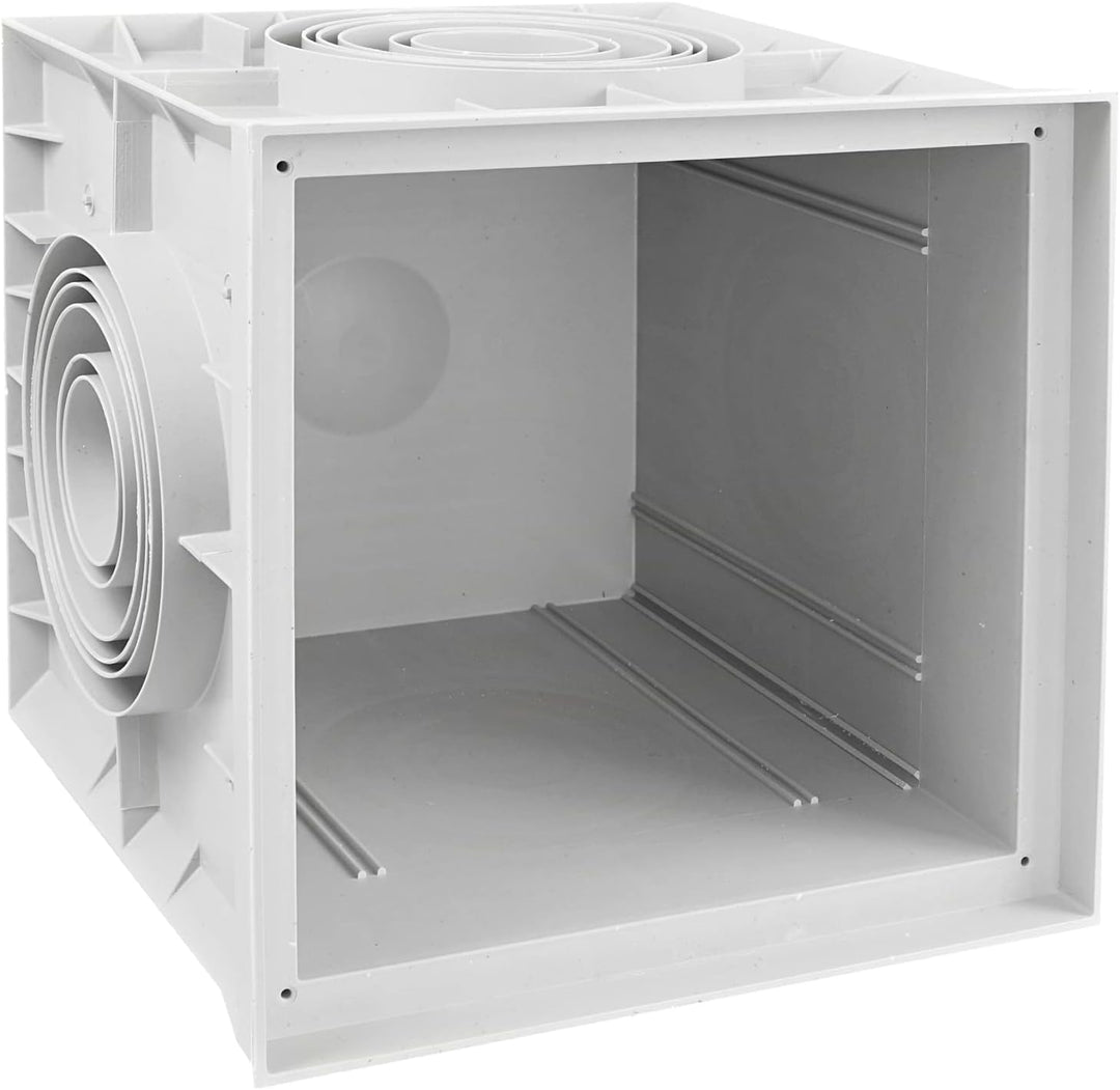 Revisionsschacht Kontrollschacht 200x200x200mm mit Deckel Einlaufschacht Kanalschacht Hofablauf 200