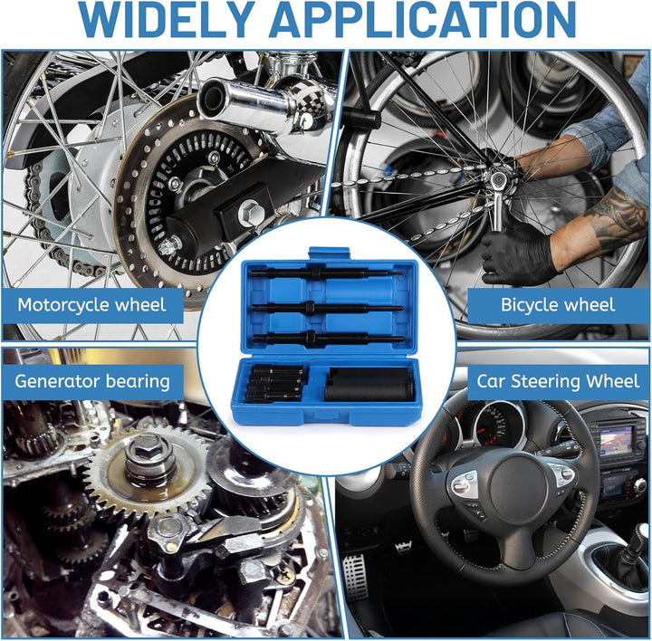 Lagerabzieher Innen, 9-23mm Innenlager Abzieher Set, Motorrad Innenabzieher Lager mit 5 Grössen Offe
